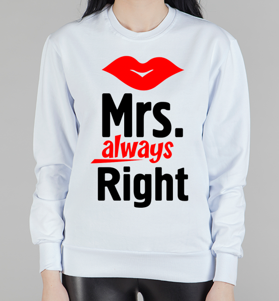 Парный свитшот "Mr-Mrs Right"