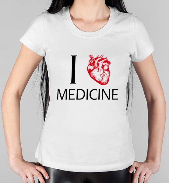 Женская футболка "Я люблю медицину"
