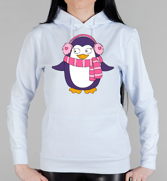 Парная женская толстовка Пингвин девочка