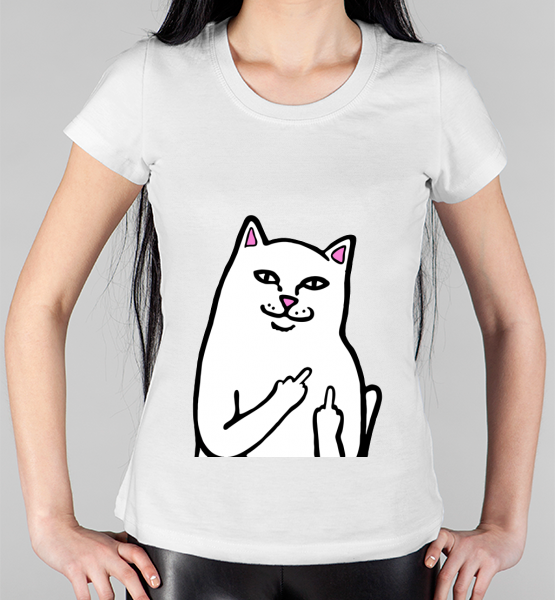 Женская футболка "Кот Фак"