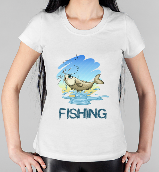 Женская футболка "Рыбалочка!"