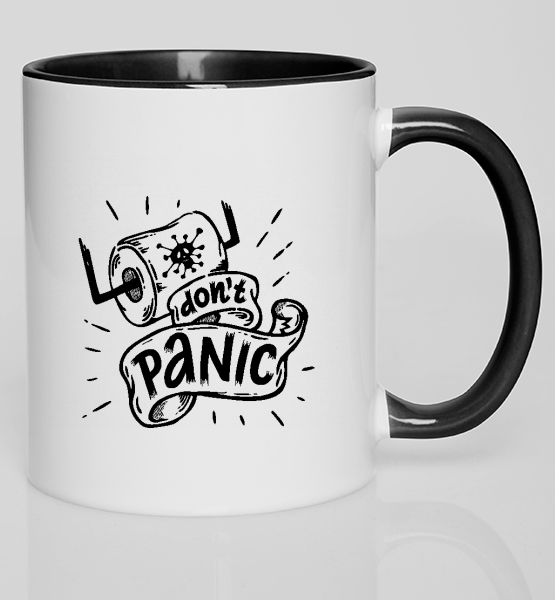Цветная кружка "Don't panic"