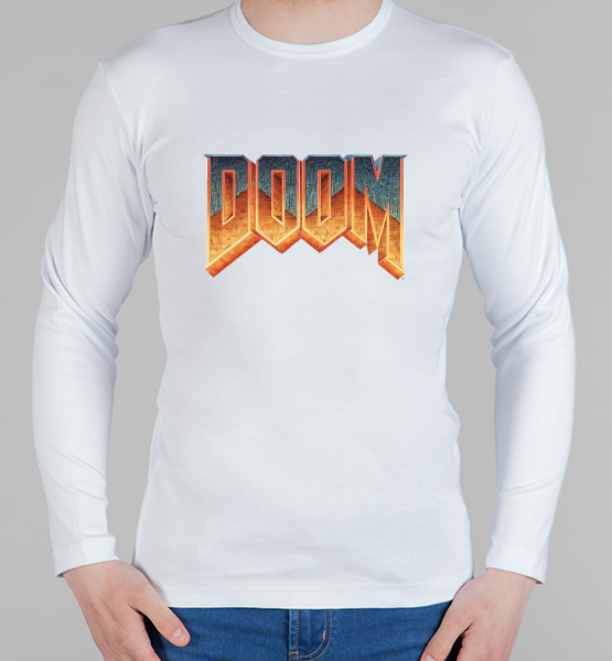 Мужская футболка с длинным рукавом Doom