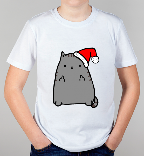 Детская футболка "New year f.ck cat"