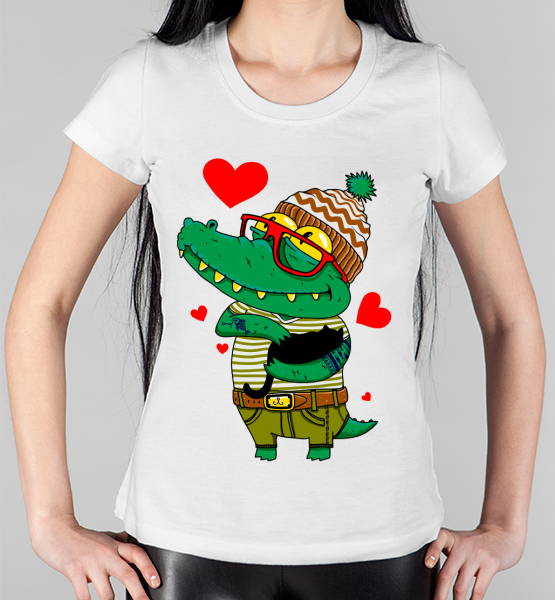 Женская футболка "Крокодил"