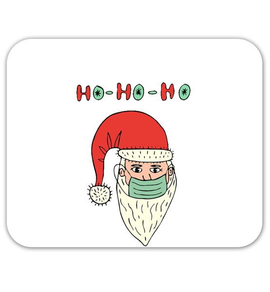 Коврик для мышки "Санта в маске"