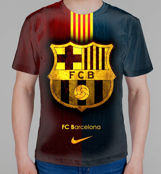 Мужская 3D футболка "Барселона (Barcelona)"