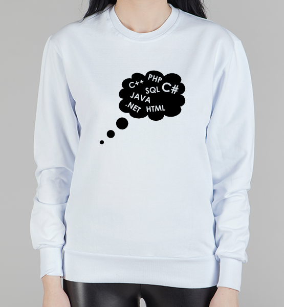 Женский свитшот "Языки программирования"