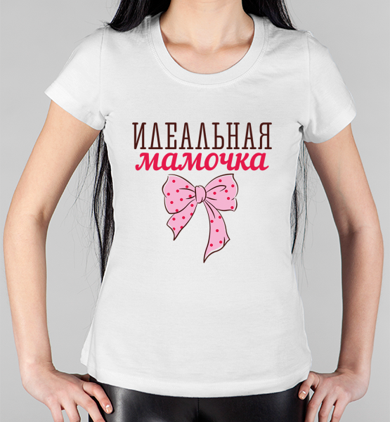 Женская футболка "Мамочка (бант)"