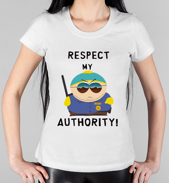 Женская футболка "Картман полицейский"