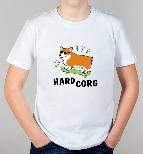 Детская футболка "Hard Corg"
