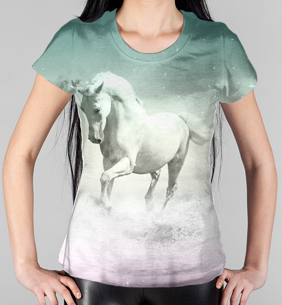Женская 3D футболка "Лошадь"
