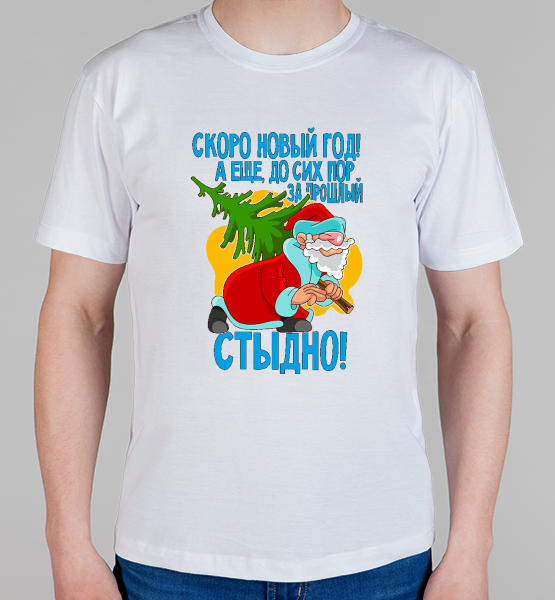Мужская футболка За прошлый новый год стыдно!