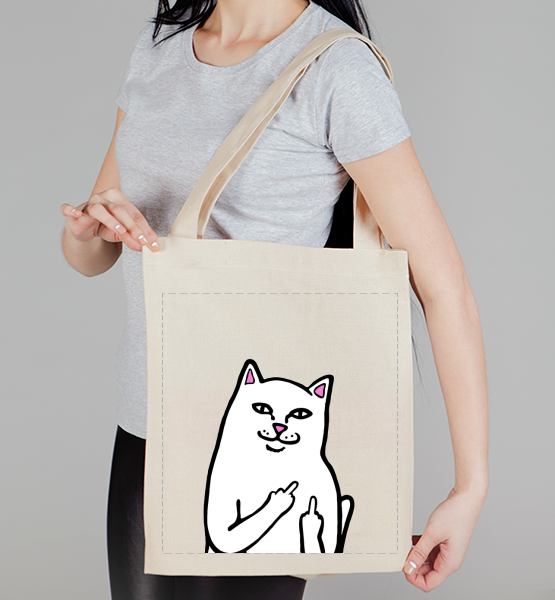 Сумка холщовая Кот Фак