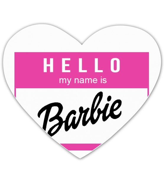 Коврик для мышки сердце "My name is Barbie"