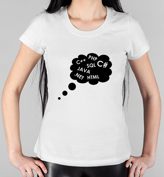 Женская футболка "Языки программирования"