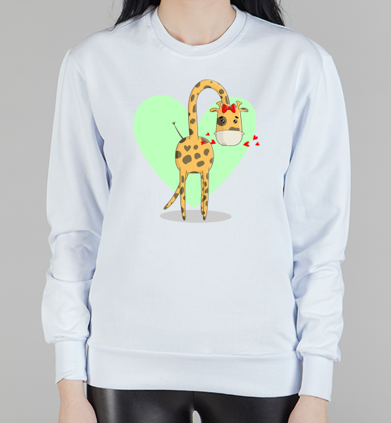 Женский свитшот "Жираф жена"