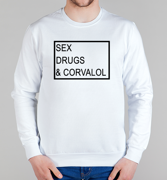 Свитшот "Sex, drugs & corvalol"