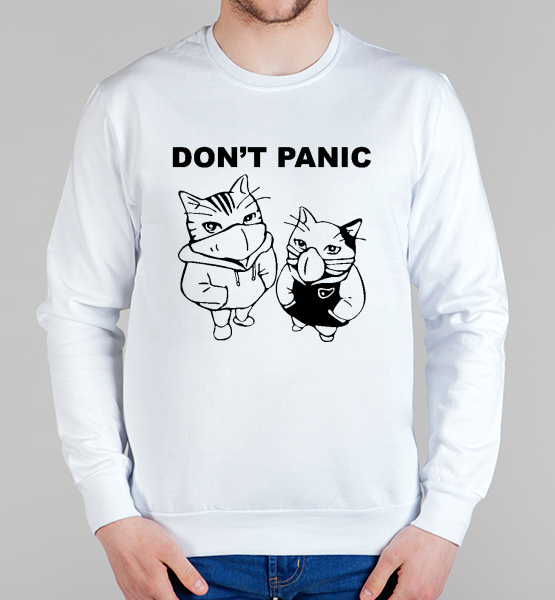 Свитшот "Коты Don't panic"