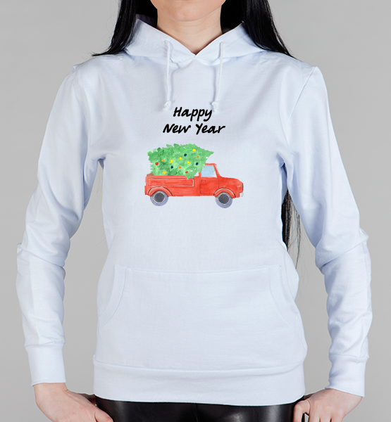 Женская толстовка "Christmas car 3"