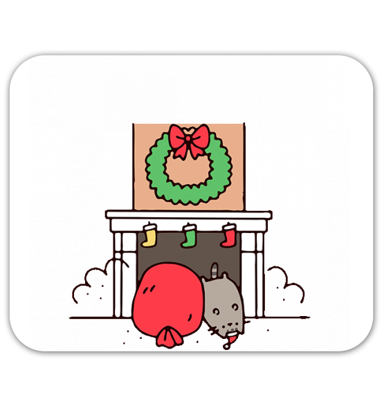 Коврики для мышки Котик санта
