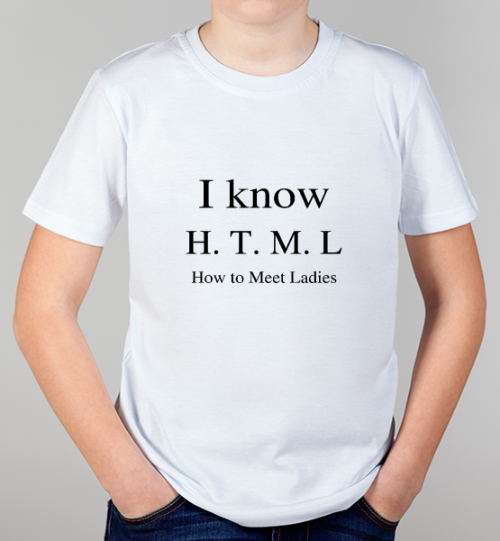 Детская футболка "H. T. M. L"