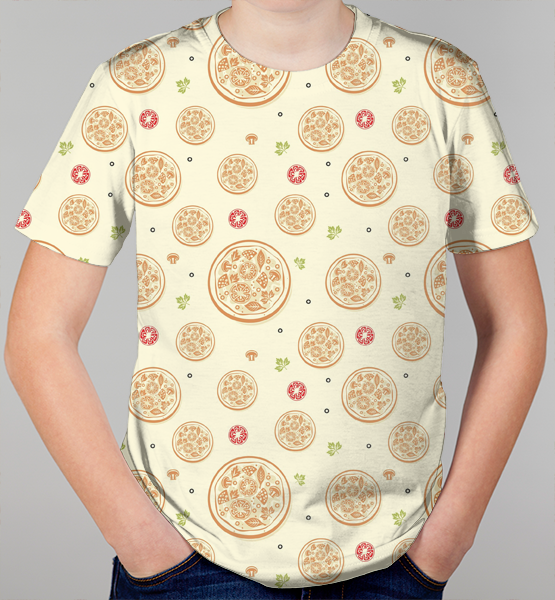 Детская 3D футболка "Пицца"