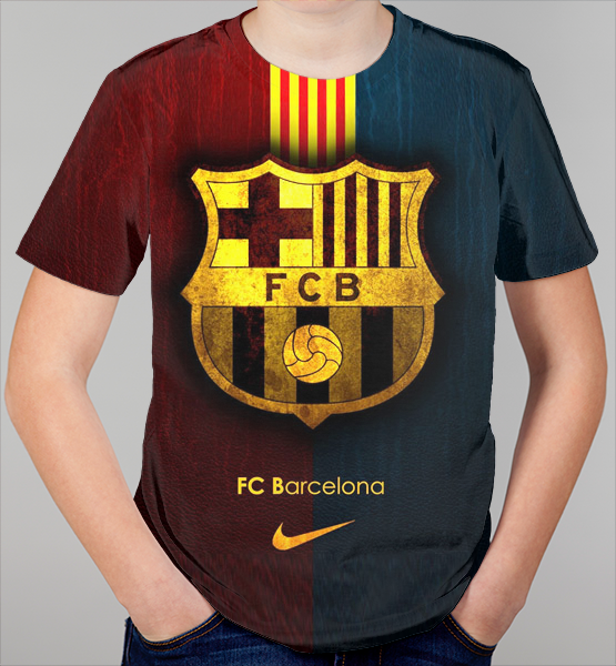 Детская 3D футболка "Барселона (Barcelona)"