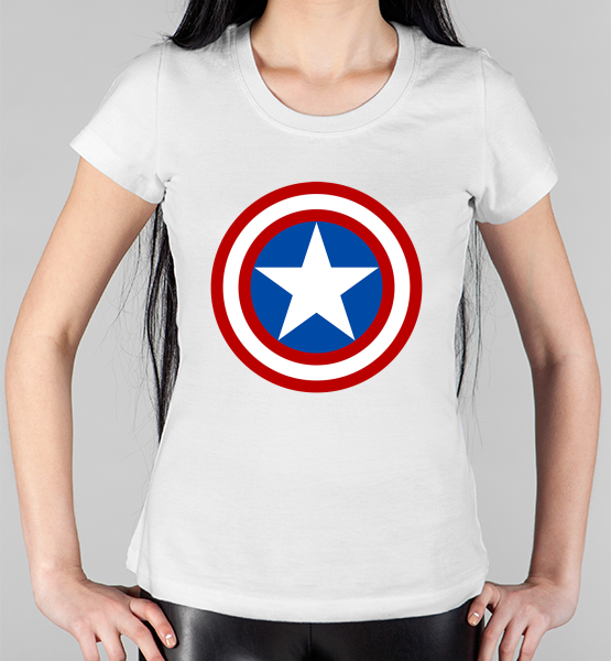 Женская футболка "Капитан Америка"