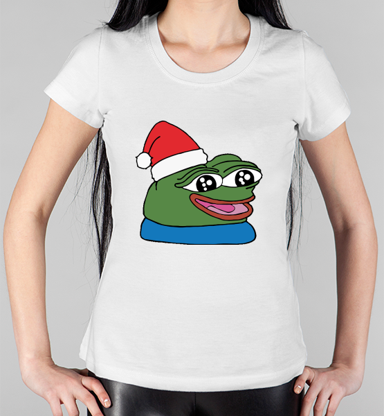 Женская футболка "Pepe happy new year"