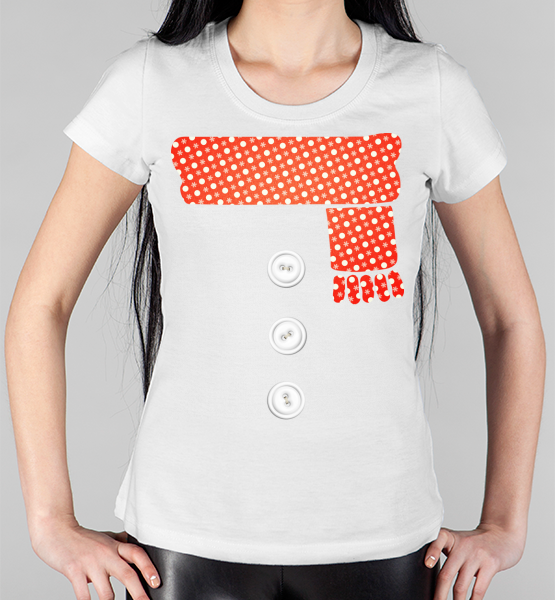Женская футболка "Снеговик 2"