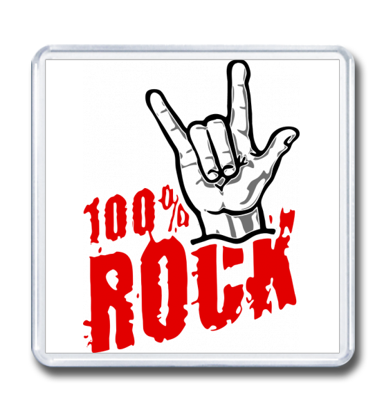 Магнит 65×65 "100 % Rock"