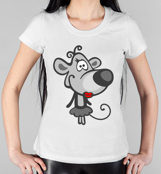 Женская футболка "Мышь-мама"
