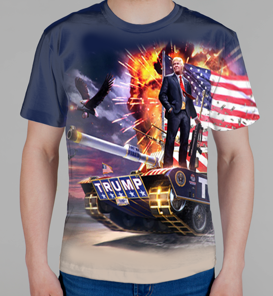 Мужская 3D футболка "Трамп"