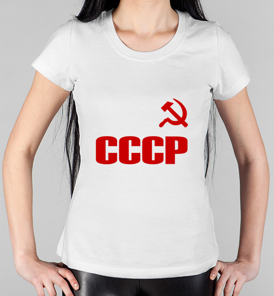 Женская футболка "СССР (серп и молот)"