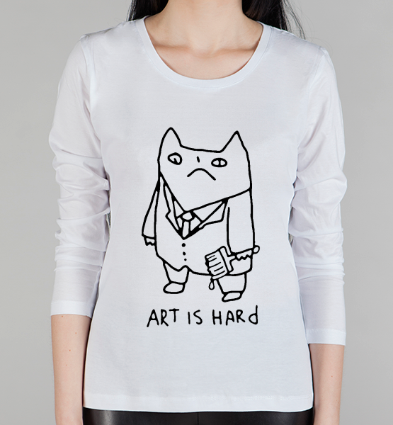 Женский лонгслив "Art is Hard"