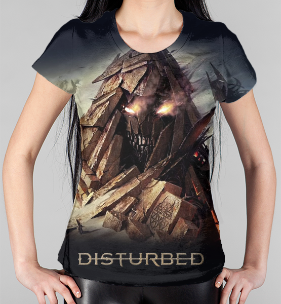 Женская 3D футболка "Disturbed"