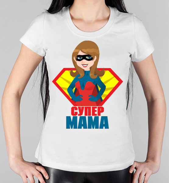 Женская футболка "Супер мама"
