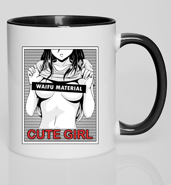 Цветная кружка "Waifu Material"