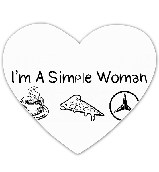 Коврик для мышки сердце "I'am a simple woman"