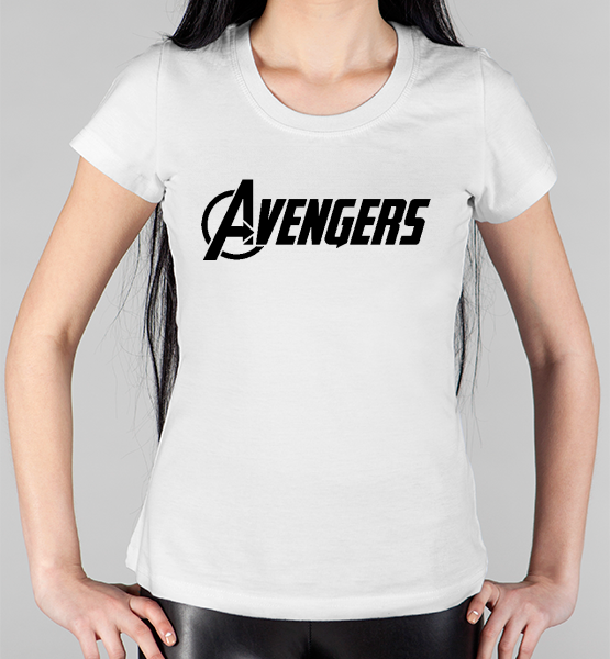 Женская футболка "Мстители (Avengers) надпись"