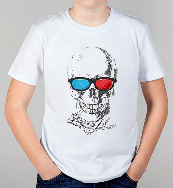 Детская футболка "3D череп"