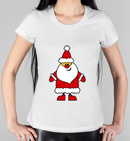 Женская футболка "Санта (минимализм)"