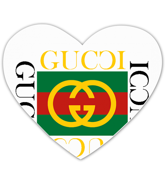 Коврик для мышки сердце "Gucci 3"
