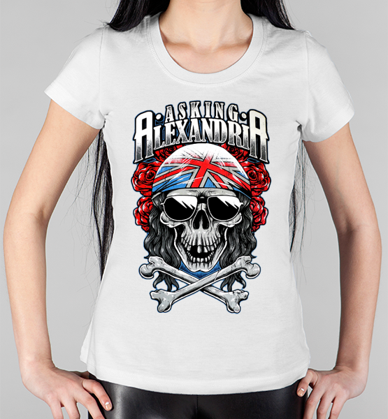 Женская футболка "Asking Alexandia Череп"
