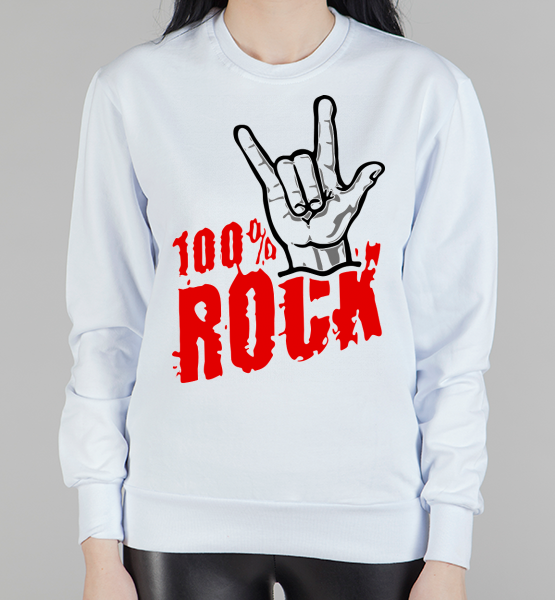 Женский свитшот "100 % Rock"