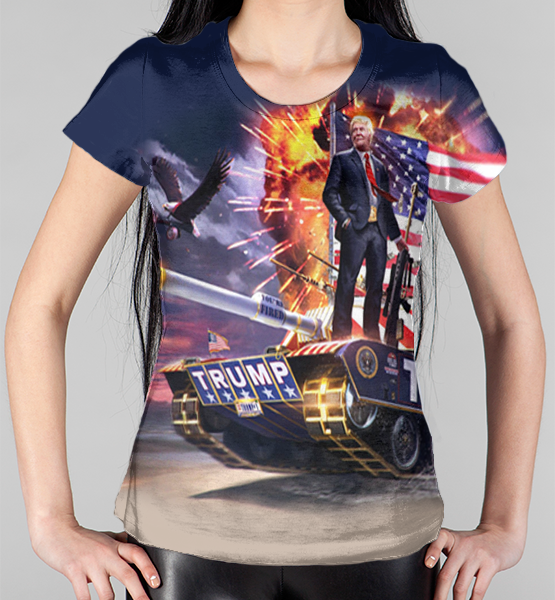 Женская 3D футболка "Трамп"