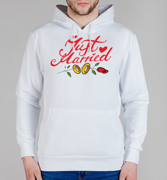 Толстовка "Just married (wedding rings)"