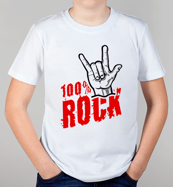 Детская футболка "100 % Rock"