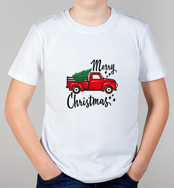 Детская футболка "Christmas car"